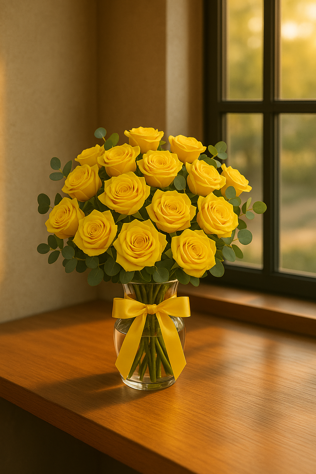 Luz Dorada en Cristal